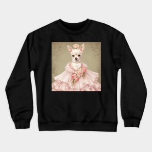 Princess White Chihuahua Crewneck Sweatshirt